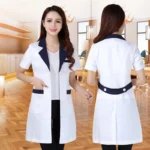 Summer women's white coat laboratory Robe science lab coat - Image 3