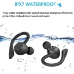 20 Hours Play time Swimming Waterproof Bluetooth Earphone Earbuds Stereo - Image 2