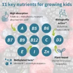 Kids Gummy Vitamins - Fruit - Non-GMO & Vegan Complete Children's Multi - Vitamins A, B, C, D, E - Image 2