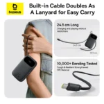 Baseus 22.5W 10000mAh 20000mAh Power Bank Built-In Retractable USB-C - Image 4