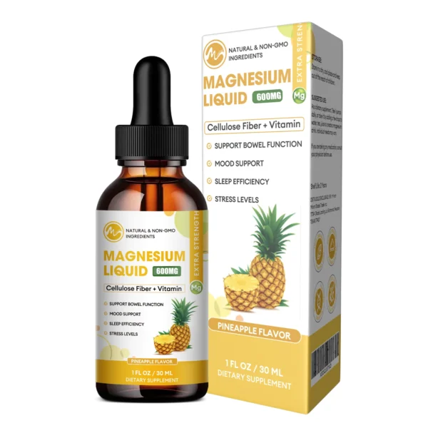 Minch Magnesium Glycinate Drops, Magnesium Supplements with Cellulose,Bromelain,Support Nighttime,Muscle
