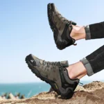 HIKEUP Men's Hiking Shoes Suede Leather Outdoor Shoes - Image 5