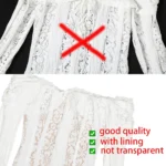 Suninheart White Evening Dresses for Events Red Long Sleeve Dress Gown - Image 5