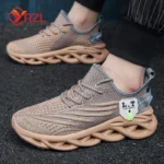 YRZL Men Sports Running Black Jogging Shoes Casual Sneakers - Image 5