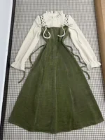 French Vintage Midi Dress Women Casual Evening Party Plaid Dress Office Lady Outwear - Image 4