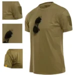 Men Summer Quick Dry Breathable Elastic Military Tactical Shirts Sports Gym T-shirt - Image 5