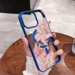 Pink Lily Magnetic Phone Case For iPhone 17 16 15 14 13 12 11Pro Max Plus - Image 5
