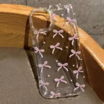 Cute Pink Heart Bow Phone Case for IPhone 17 16 15 14 13 12 11 Pro Max 13 12 Mini 17Air