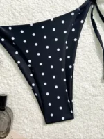 Sexy Bikini Set Black White Polka Dot 2 Piece Swimsuit for Women American Style Beach Bikini - Image 5