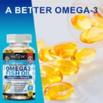 Omega-3 Fish Oil Supplement - with EPA & DHA - Supports Heart and Brain Health Omega 3 Fatty Acids 120 Capsules - Image 6