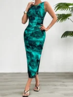 Women's Spring Summer New Fashionable Printed Round Neck Style Slimming Sleeveless - Image 2