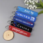 1pcs Aviation Logo Embroidered Keys Tag Keychains For Motorcycles Car - Image 2