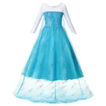 Summer Fancy Queen Elsa Anna Costume Girls Princess Dress Toddler Halloween - Image 3