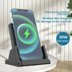 Desktop Removable Wireless Charger Vertical Holder Stand For iPhone - Image 5