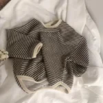Lawadka Cotton Children's Clothing Long Sleeve T-shirts Striped Baby Boy Girl Tops - Image 3