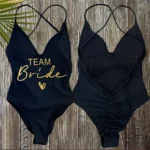 Sexy Padded One Piece Swimsuit Women Team Bride Swimwear - Image 6