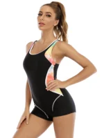 2023 Patchwork Sport One Piece Swimsuit Plus Size Swimwear Women Professional Sport Bathing Suit - Image 3