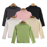 Children Clothing New Girls Base Shirt  Long Sleeved T-shirt