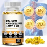 Calcium Magnesium Zinc Soft Capsules Vitamin D3 Supplement Softgels for Daily Wellness Support