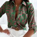Elegant Women Blouse 2023 Spring and Autumn Temperament Top Long Sleeve