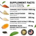Turmeric Curcumin with Black Pepper for Optimal Absorption, Best Vegan Joint Support Supplement - Image 6