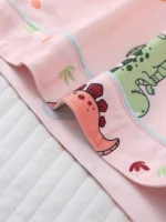 Women Short Sleeve Lapel Pajama Set Dinosaur Print Sleepwear Loungewear - Image 5