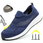 Breathable Safety Shoes Man Steel Toe Anti-Puncture Reinforced Sole Men's Work Shoes - Image 2