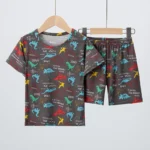 Summer CHILDREN'S Clothing Short Sleeve Shorts 2-piece Suit for Boys and Girls - Image 4