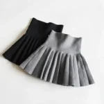 Baby Girls Knit Skirt Autumn Winter Princess Pleated Children School High Waist - Image 5