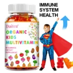 Organic Kids Multivitamin Gummies - Vitamins A, B, C, D & Zinc - Support Immune & Bone Health, 60 Gummies