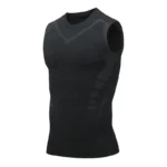 Men's sci-fi printed black vest, fashionable and casual men's quick drying T-shirt - Image 3