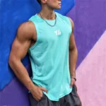 2024 newest Summer Gym Vest High Quality mesh Shirt Sleeveless Men’s Clothing basketball running Fitness Sports Vest men - Image 3
