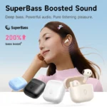 Baseus Bass BS2 Lite True Wireless Earbuds Bluetooth 6.0 Semi-in-Ear Earphones 2-Mic - Image 2