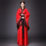 Long Sleeves Hanfu Long Dress Patchwork Ancient Style Chinese Traditional Costumes - Image 4