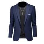 Boutique Fashion Solid Color High-end Brand Casual Business Men's Blazer Groom Wedding Gown - Image 4