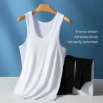 1/3 Pack Four Seasons Men's Cotton Joker Vest Teenagers Simple Fit Sports Fitness - Image 2