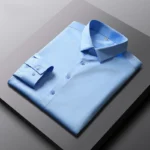 Men's Casual and Fashionable Long Sleeved Solid Color Shirt Non Ironing - Image 3