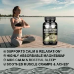 Magnesium + Ashwagandha Supplement, with Magnesium Citrate, Muscle Recovery - Image 3