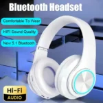 Bluetooth Headphones RGB Lighting Noise Cancellation Foldable Headsets - Image 3