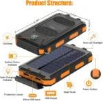 Solar Power Bank 80000mAh Portable Charging Poverbank External Battery Charger - Image 6