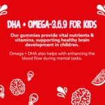 Kids Omega DHA Gummies Vitamins Supplement Vitamin Healthy Biotin - Image 5