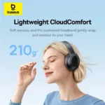 Baseus BH1 Lite Wireless Headphones Bluetooth 6.0 ENC Clear Call Headsets - Image 6