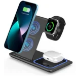 LED Fast Wireless Charger Stand 3 in 1 Foldable Charging Station For iPhone17/16/15/14Apple