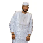 African Clothing For Men Traditional Bazin Riche Embroidery Design Top Long Sleeve 3 Piece Set - Image 2