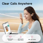 Baseus Bass BS2 Lite True Wireless Earbuds Bluetooth 6.0 Semi-in-Ear Earphones 2-Mic - Image 5