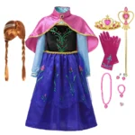 Summer Fancy Queen Elsa Anna Costume Girls Princess Dress Toddler Halloween - Image 5