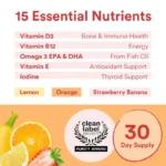 Children's Multivitamin Gummies - with Vitamin C, Omega-3 Fish Oil - Image 3