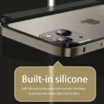 Hybrid Silicone Frame Aluminum Metal Phone Case For iPhone 17 16 15 14 13 12 Pro Max - Image 3