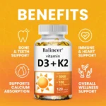 Vitamin D3 5000 IU & K2 MK7 100mcg, Infused with Virgin Coconut Oil, 2 in 1 Formula, Non-GMO | No Gluten - Image 3