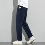Ice Silk Men's Pants 2025 Summer New Black Gray Thin Business Casual Pants - Image 6